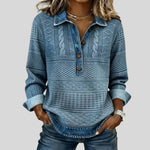 Azalea | Vintage Cable Knit Collared Sweater