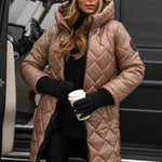 Hortensia | Elegant Quilted Down Jacket with Hood