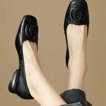 Marielle – Square-Toe Leather Ballet Flats