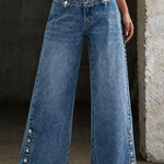 Mia™ | High Waist Slit Jeans