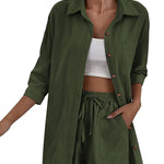 Two Piece Outfit Sets Cotton Shorts Set - Nadorine (Us Only)