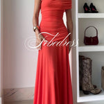 Off Shoulder Ruched Flare Maxi Dress(in 9 Colors!)
