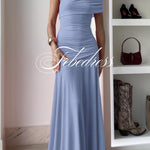 Off Shoulder Ruched Flare Maxi Dress(in 9 Colors!)