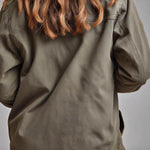 Retro Stand Collar Slanted Placket Pocket Jacket