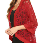 Nadorine Women's 3/4 Sleeve Sheer Cardigan