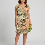 Nohea | Structured Abstract Knee Length Dress