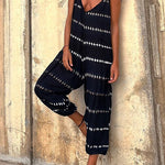 Margovil V Neck Stripes Tie Dye Cropped Cami Romper