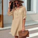 Nadorine Women's Cotton Shirt Dress