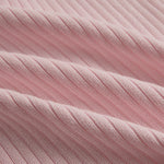 Elegant Pink V-neck Single-breasted Knitted Mini Dress