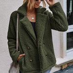 Faux Fur Coat Fuzzy Cardigan Warm Fleece Jacket - Nadorine (Us Only)