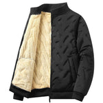 KZZ Men's Warm Fleece Lined Jacket with Zipper Closure ,Casual Sports Coat