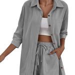 Two Piece Outfit Sets Cotton Shorts Set - Nadorine (Us Only)