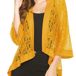 Nadorine Women's 3/4 Sleeve Sheer Cardigan