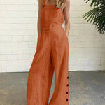 Wide Leg Bib Pants Rompers