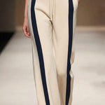 Urban Color Block Straight Pants with Pockets