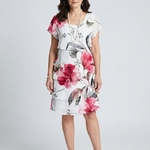 Keoni | Soft Petal Layered Knee Length Dress