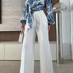 High Rise Pocketed Wide Leg Pants