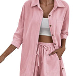 Two Piece Outfit Sets Cotton Shorts Set - Nadorine (Us Only)