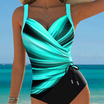 Eleanor | Gradient Drawstring One-Piece Swimsuit