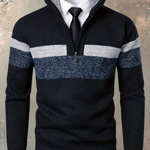 Milan | Color-Block Half-Zip Sweater