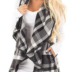 Margovil Pockets Plaid Jacket Vest