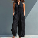 Cecelia | Sleeveless Mandarin Jumpsuit