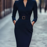 Hana | Elegant Midi Dress with a Flattering Waist