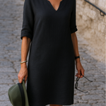 ADRIANA | Flowing Dress with V-Neck and Elegant Line for Every Moment of the Day