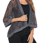 Nadorine Women's 3/4 Sleeve Sheer Cardigan