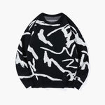 KZZ Men's Knitted Long Sleeve Sweater Crew Neck Graphic Casual Regular Fit Jumper