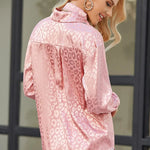 Satin Silk V-Neck Shirt - Nadorine (Us Only)