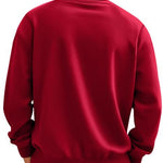 KZZ Men's Solid Half Zip Up Sweatshirt Loose Casual Long Sleeve