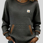 Noelle | Crew Neck Colorblock Sweatshirt