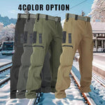 KZZ Men's Olive Green Tactical Joggers with Multi-Pockets