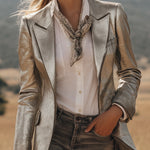 Modern And Cool Silver Suit Blazer