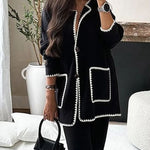 Edge Decorated Jacket & Casual Pants Two-piece Sets