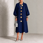 Evelyn | Elegant Button Knit Dress