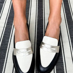 Classic Black and White Loafers
