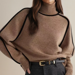 V|C - Contrast Piped Turtleneck Sweater Evelyn