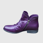 Cristina | Chic Side-Zip Leather Ankle Boots