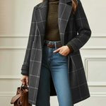 Jennifer Wool Check Coat