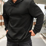 KZZ Men's Casual Plaid Drawstring Hoodie