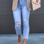 Margovil High Rise Distressed Ripped Skinny Jeans