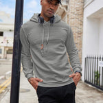 KZZ Fall Outfits Men's Pullover Plaid Casual hoodie