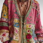 Nadja | Bohemian Patchwork Knit Cardigan