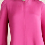 Puff Sleeves Solid Color Split-Joint Round-Neck Maxi Dresses Shirt Dress