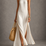 Janet - Striped Slit Midi Dress