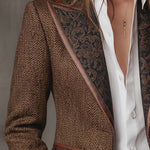 Hollis | Herringbone Panel Blazer