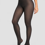 Women's Fleece Lined Tights Fake Translucent Warm Pantyhose High Waist Elastic Thermal Winter Stockings