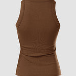 ChicMe Built-in Bra Ribbed Round Neck Tank Top